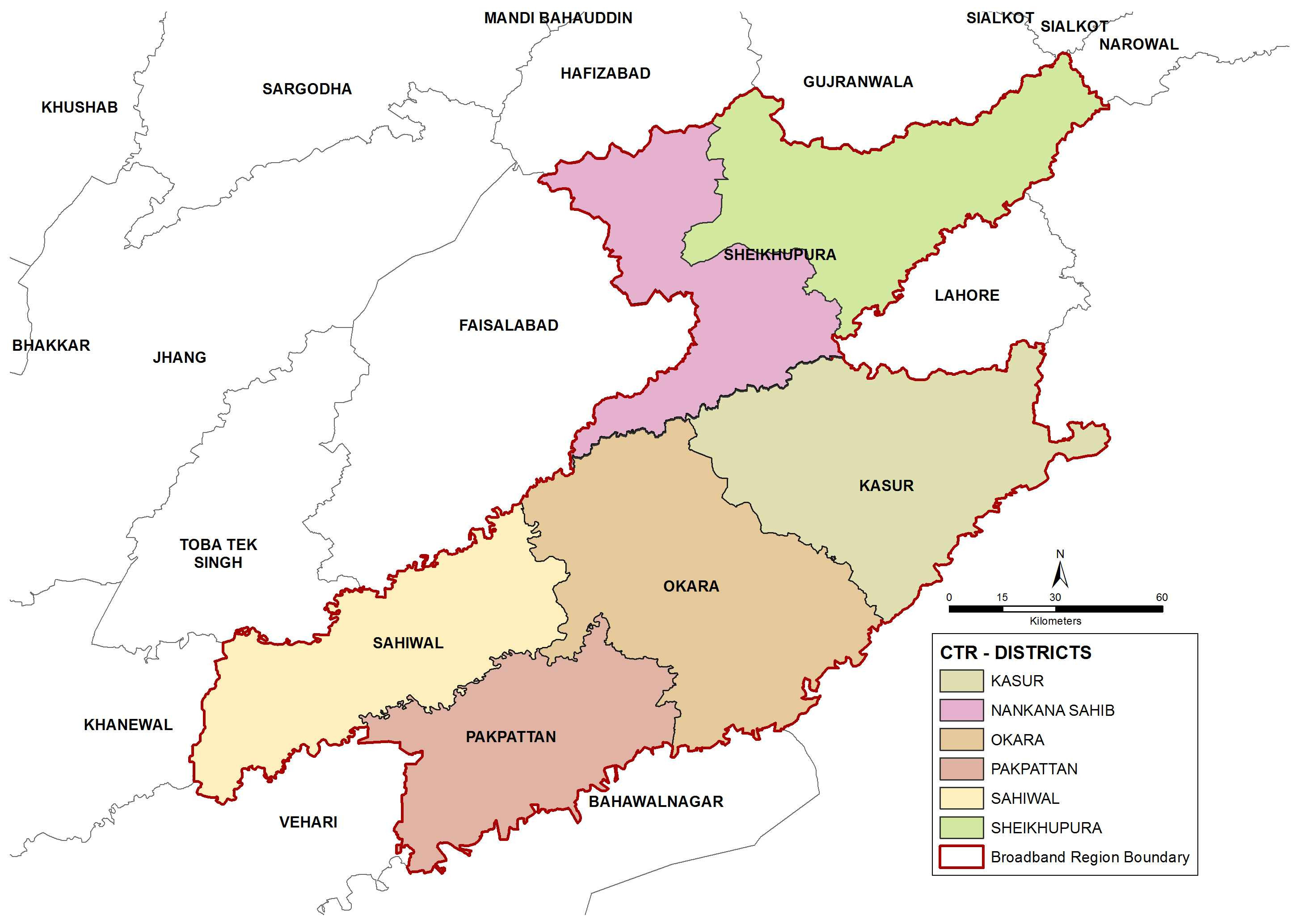 CENTRAL TELECOM REGION Map